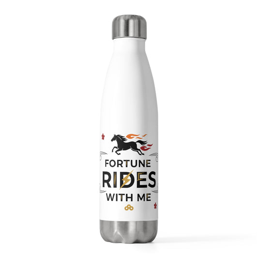 Lucky An Fire Horse 2026 Art | 20oz Insulated Stainless Steel Tumbler Bottle | Lunar New Year Family & Teacher Gift | Bold Red Gold