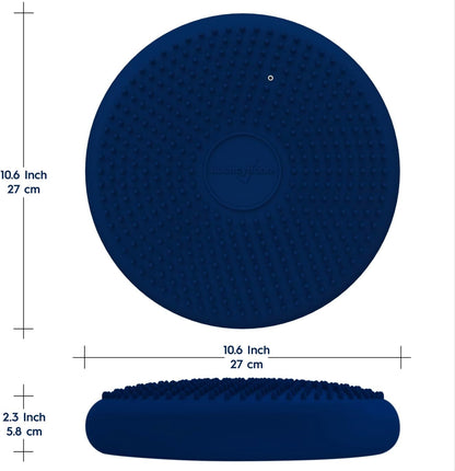 Bouncyband Wiggle Seat, Gray, 1-Pack – Small 10.75” D X 2.5” H Wobble Cushion for Kids Aged 3-7 – Sensory Tool Promotes Active Learning & Improves Productivity – Includes Pump for Easy-Inflation