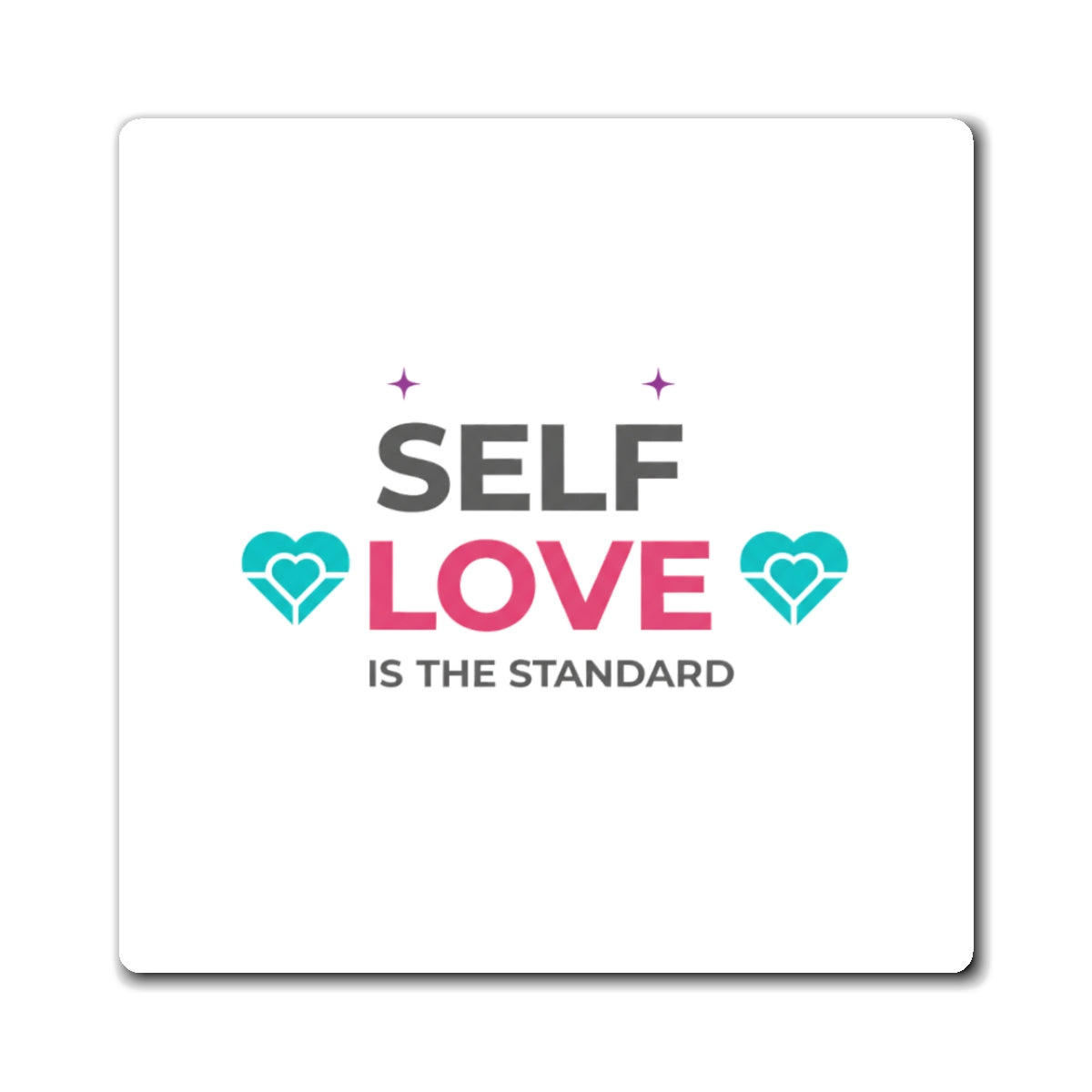 Self Love Gradient Affirmation | Sublimation Magnet Set + Sticker Vibes | Galentine’s & Teen Dorm Gift | Y2K Aesthetic