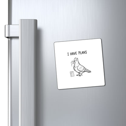 Magnets, Pigeon With Plans, Family Gift, Collector Item
