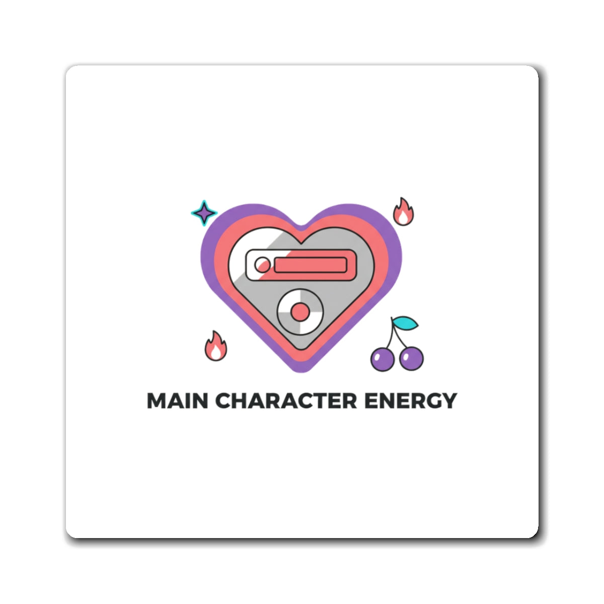 Y2K Holographic Chrome Icons | Aesthetic Fridge Magnets Set | Galentine’s & Valentine Gift for Gen Z | Retro 2000s Vibe