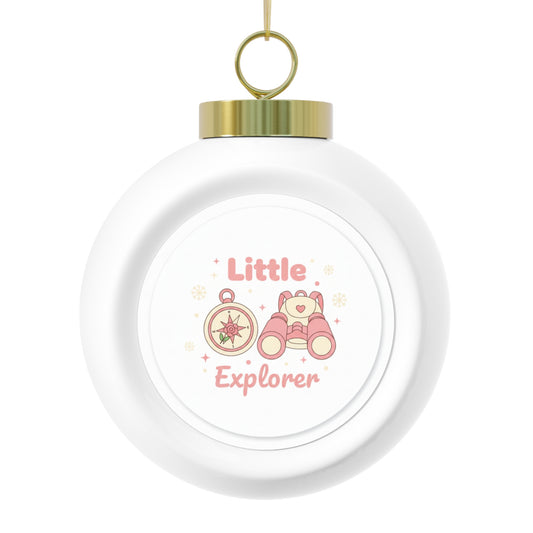 Christmas Ball Ornament Little Explorer Kids Adventure Design