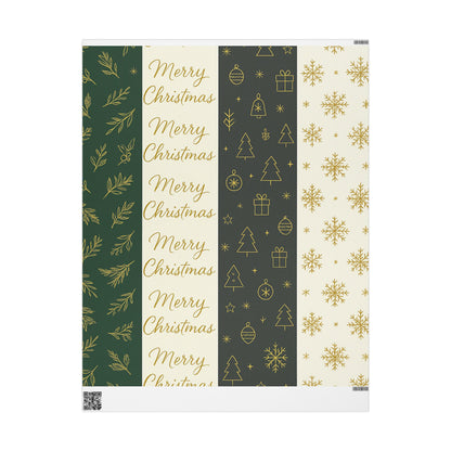 Christmas Wrapping Paper Set - Merry Christmas Designs