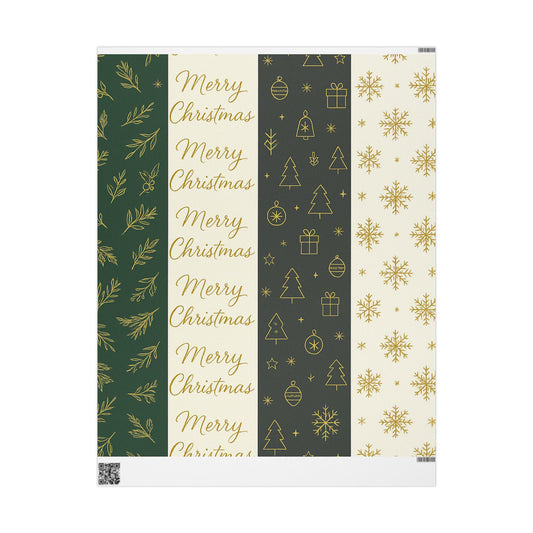 Christmas Wrapping Paper Set - Merry Christmas Designs