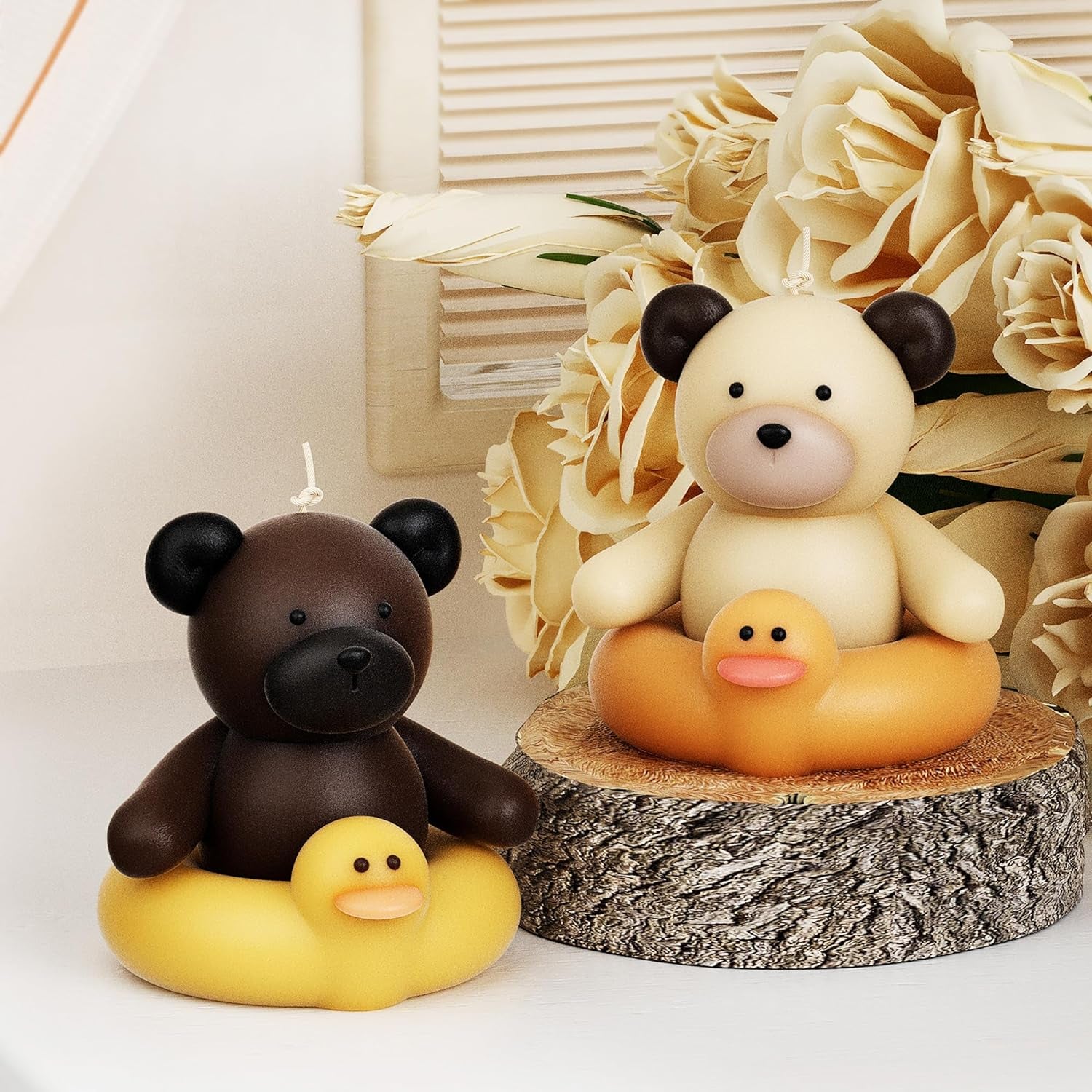 Swimming Bear Mold Bear Candle Mold Swim Bear Mold Bear Animal Mold Resin Casting Mold Resin Making Molds Silicone Mold for Candle Home Decorate Mold Candle Making Mold 3D Animal Mold