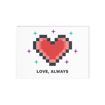 8-Bit Pixel Heart Retro | Valentine Holiday Greeting Card Set | Lover, Best Friend, Family | Y2K Gamer Aesthetic