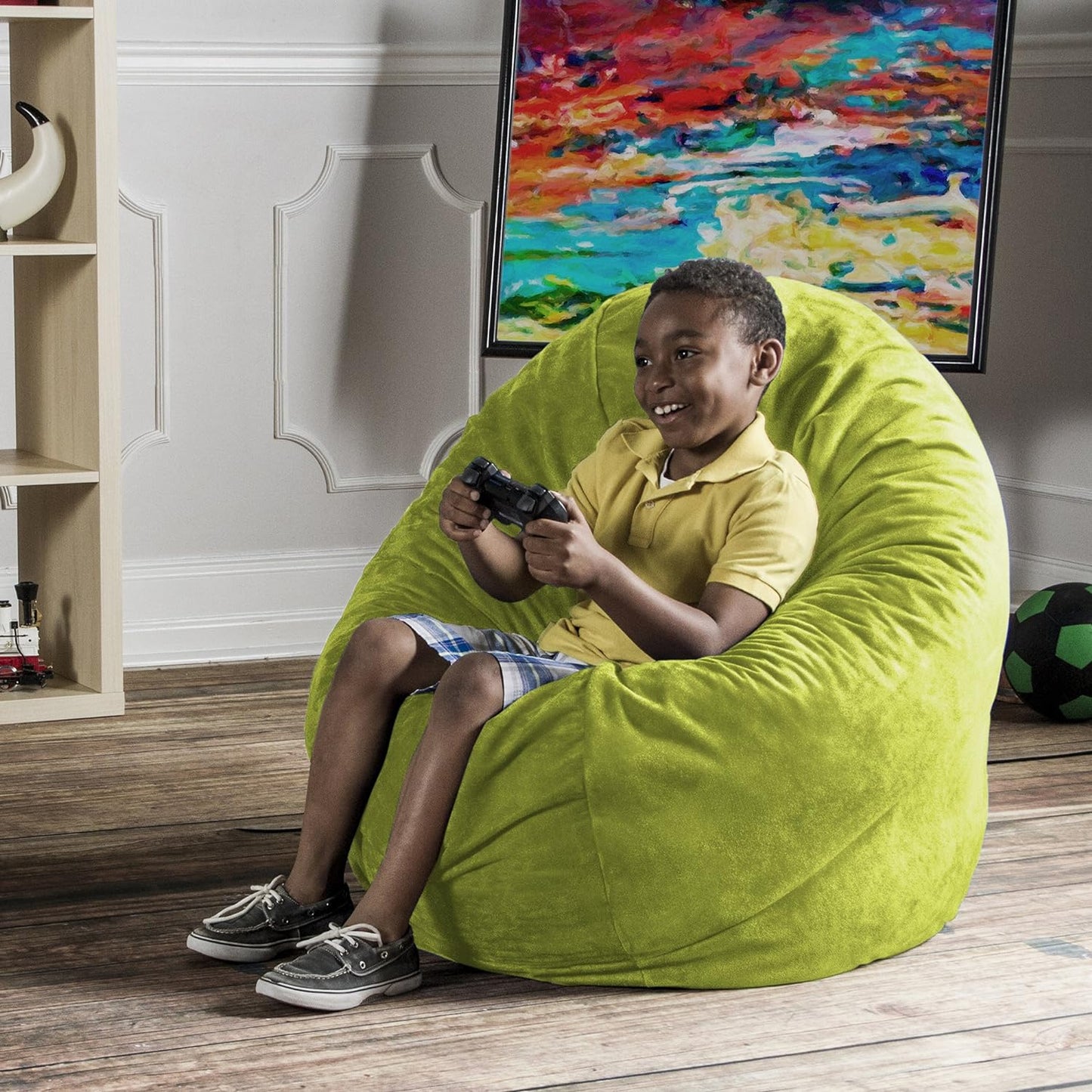 4 Ft Cocoon Bean Bag Chair, Lime