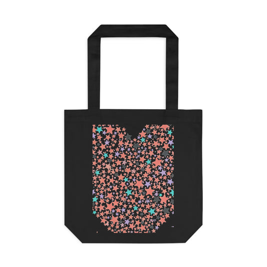 Star Cluster Heart Tote Bag | Cotton Canvas Everyday Carry | Valentine & Galentine Gift for Her | Y2K Aesthetic