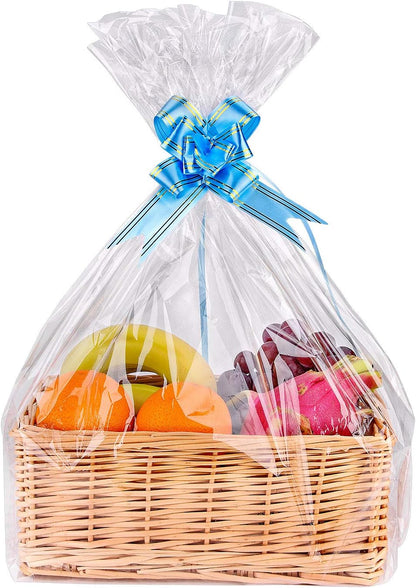 Clear Basket Bags 20Pack Large Cellophane Gift Bags for Baskets Cellophane Wrap for Gift 2 Mil Thick (24"X30")