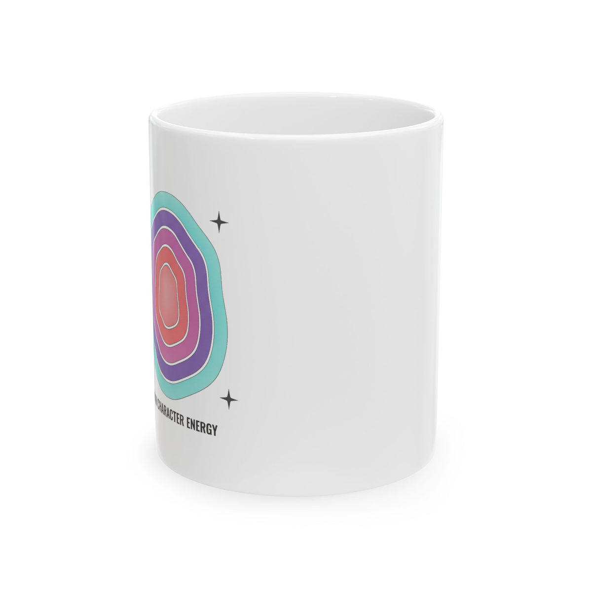 Gradient Aura Valentine Mesh | 11oz Ceramic Coffee Mug for Cozy Sips | Galentine’s & Self-Love Gift | Y2K Aesthetic
