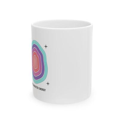 Gradient Aura Valentine Mesh | 11oz Ceramic Coffee Mug for Cozy Sips | Galentine’s & Self-Love Gift | Y2K Aesthetic