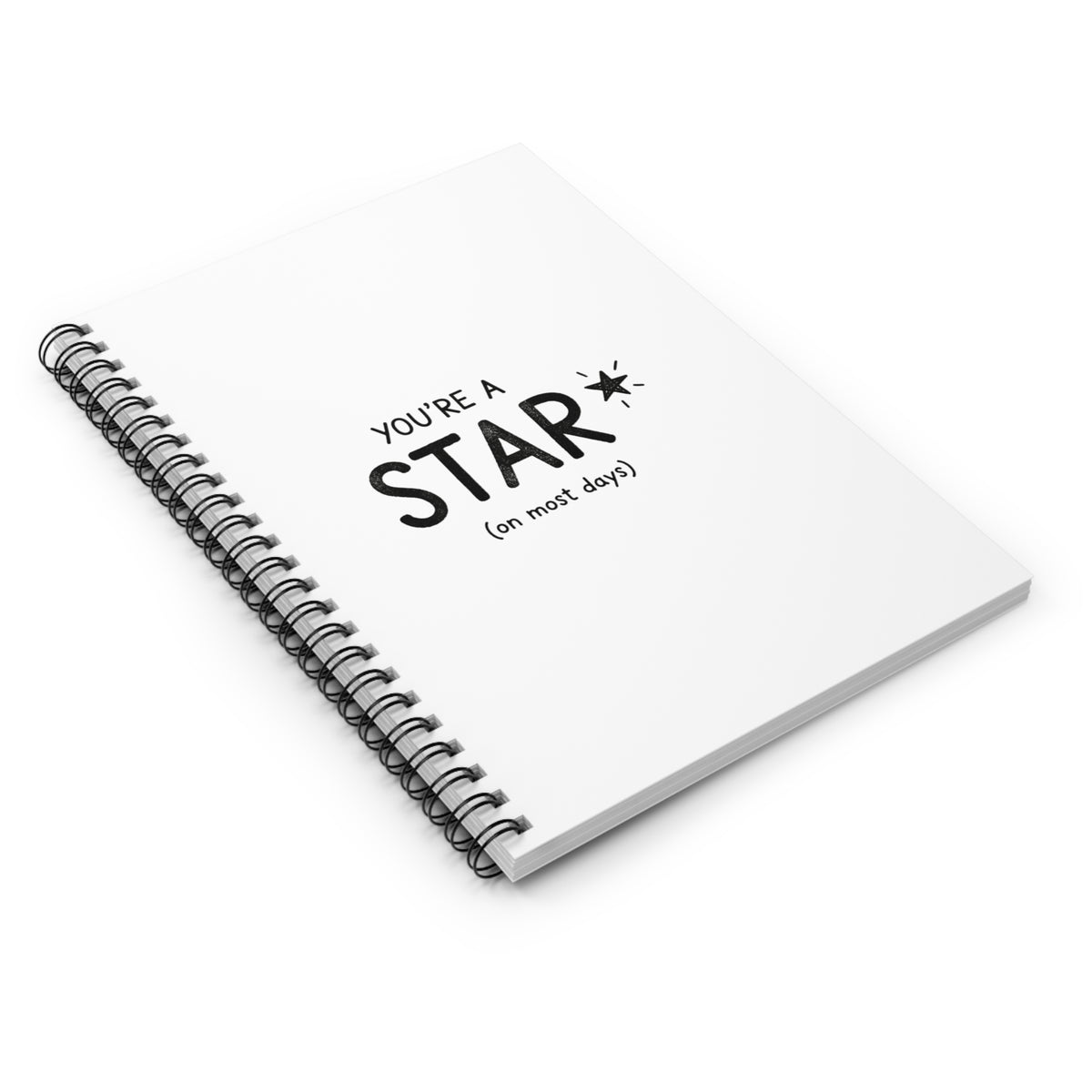 You’re a Star! | Spiral Journal Notebook for Notes & Doodles | Back to School Gift for Students & Readers | Crayon Doodle Irony