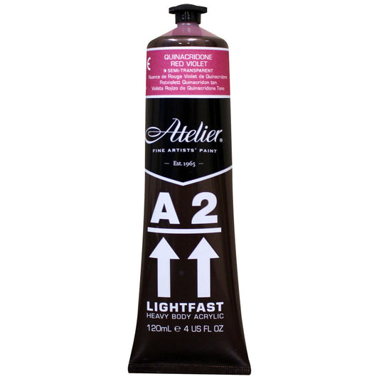 A2 Heavy Body Lightfast Artist Acrylic, 4 oz., Quinacridone Red Violet Hue