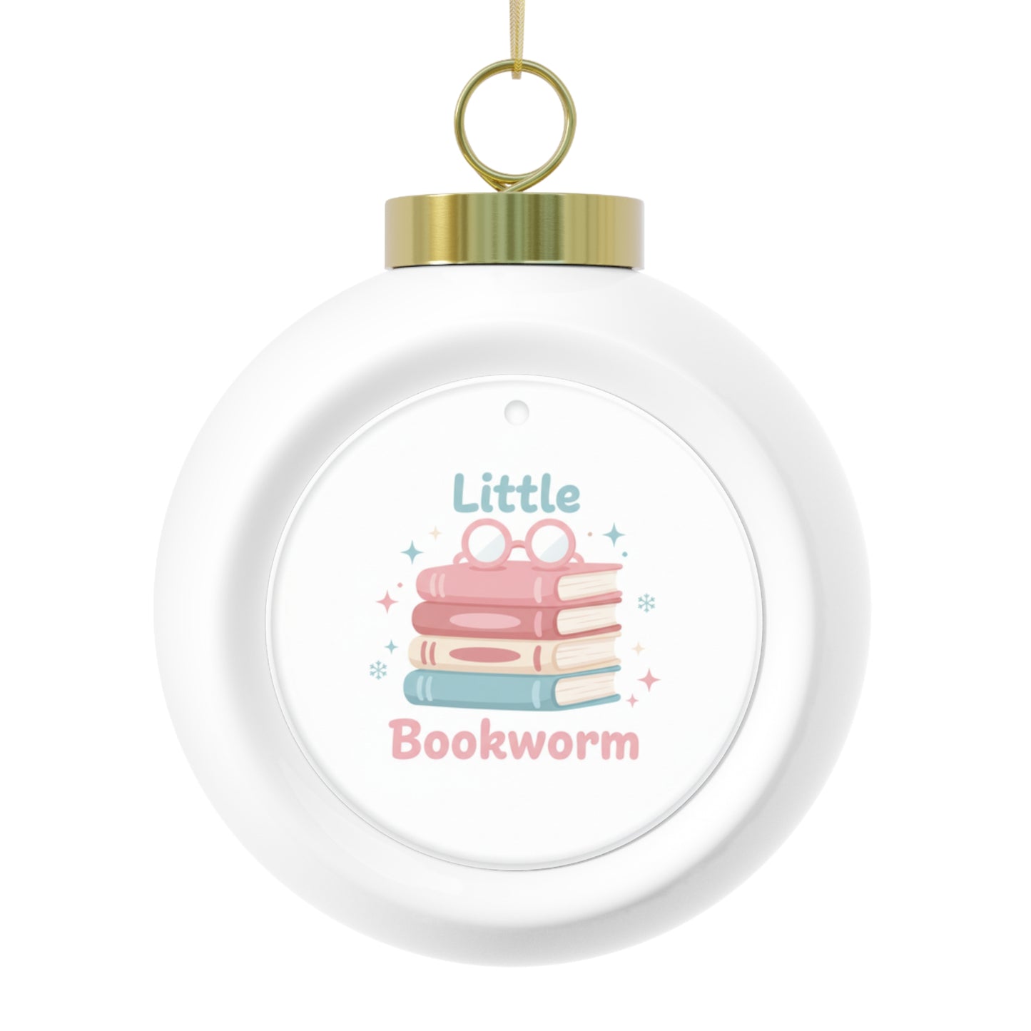 Christmas Ball Ornament - Little Bookworm