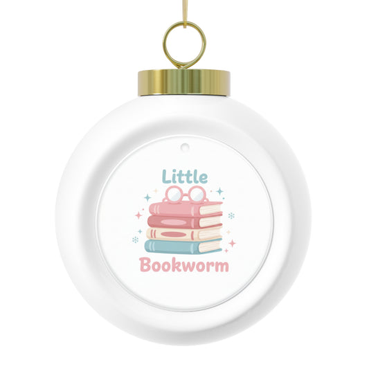 Christmas Ball Ornament - Little Bookworm