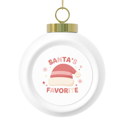 Christmas Ball Ornament Santa's Favorite – Glossy Ceramic