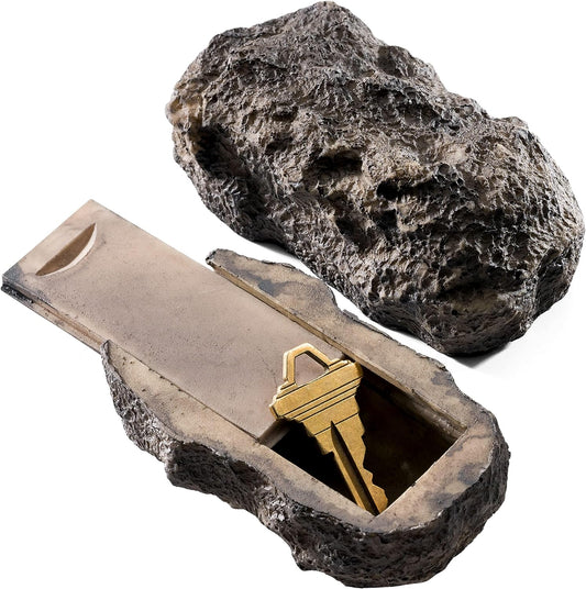 Hide-A-Spare-Key Fake Rock - Looks & Feels like Real Stone - Safe for Outdoor Garden or Yard, Geocaching (1)