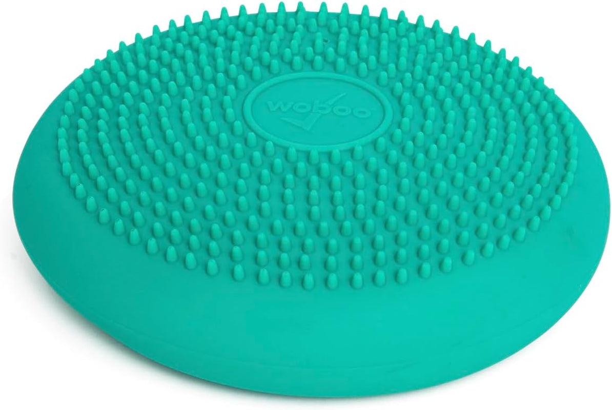 Bouncyband Wiggle Seat, Green, 1-Pack – Small 10.75” D X 2.5” H Wobble Cushion for Kids Aged 3-7 – Sensory Tool Promotes Active Learning & Improves Productivity – Includes Pump for Easy-Inflation