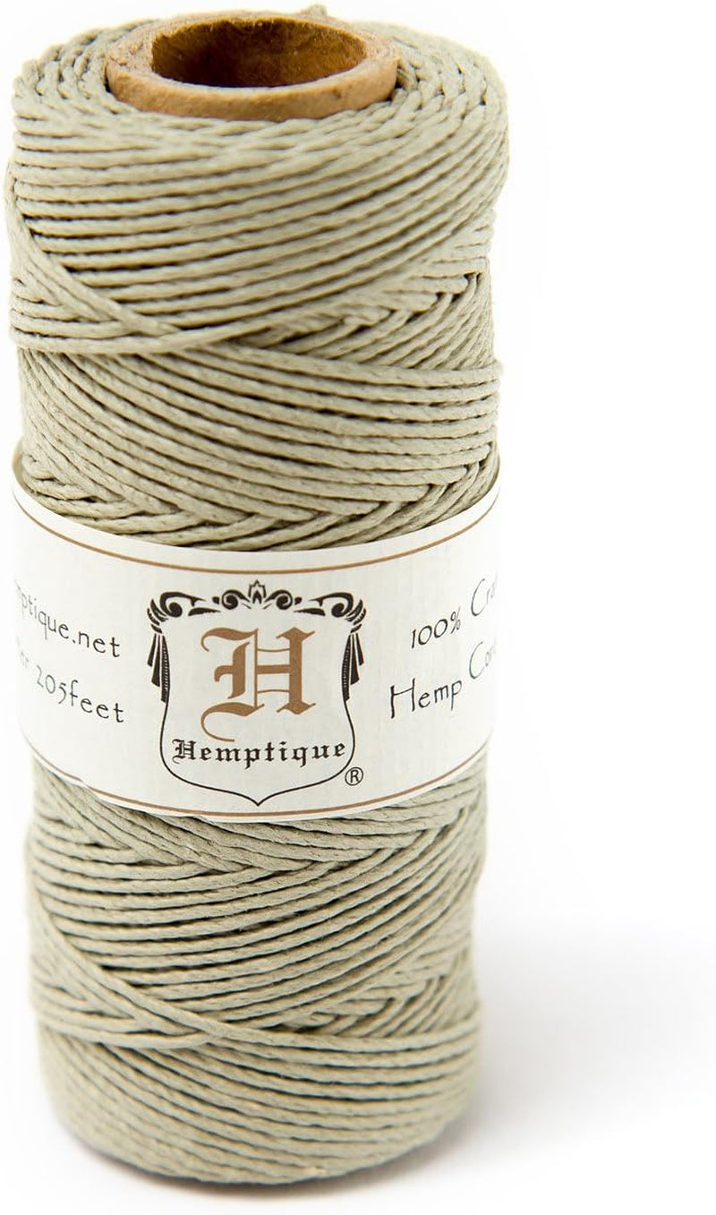 100% Hemp Cord Spool - 62.5 Meter Hemp String - Made with Love - No. 20 ~ 1Mm Cord Thread for Jewelry Making, Macrame, Scrapbooking, DIY, & More - White