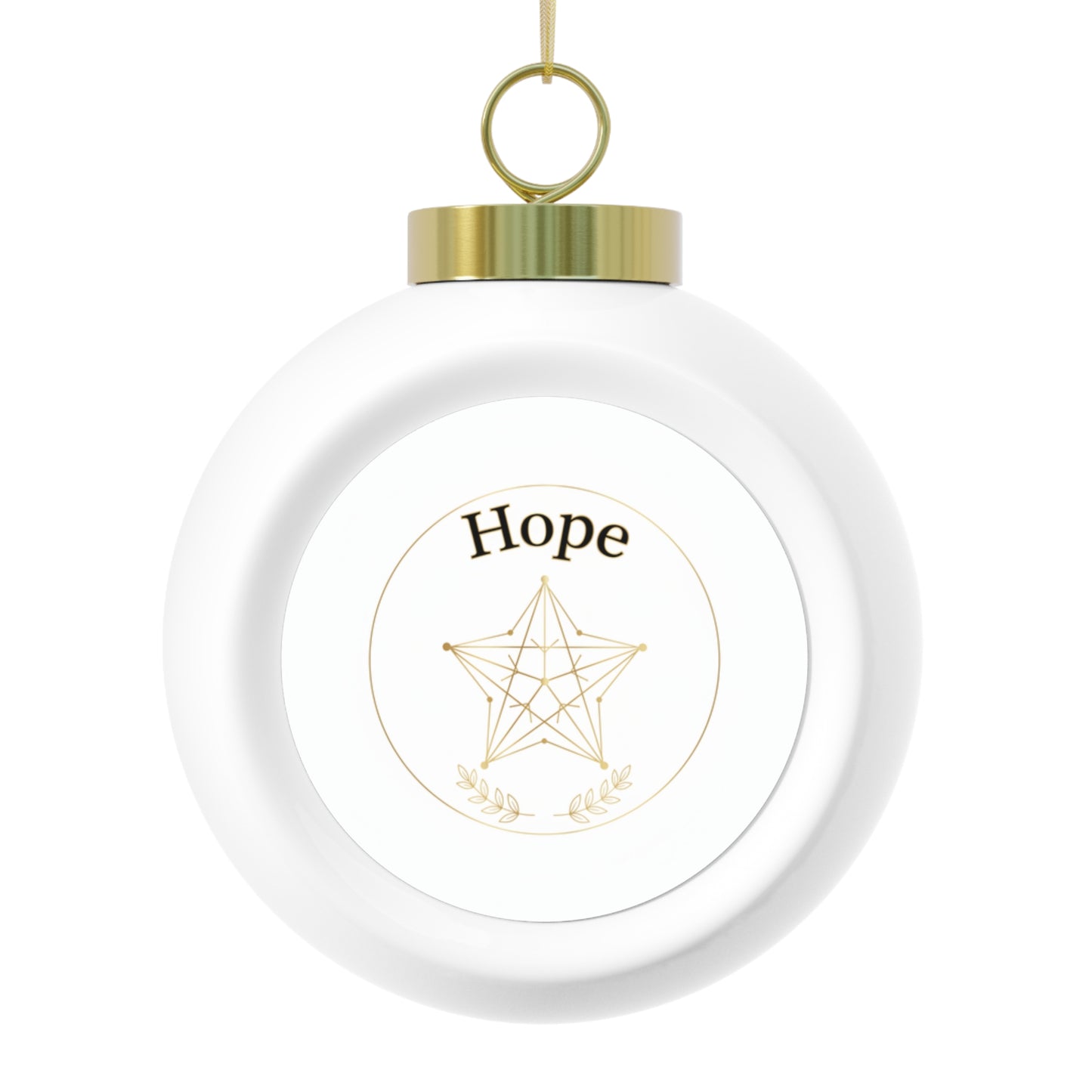 Christmas Ball Ornament – Hope Script Holiday Ornament