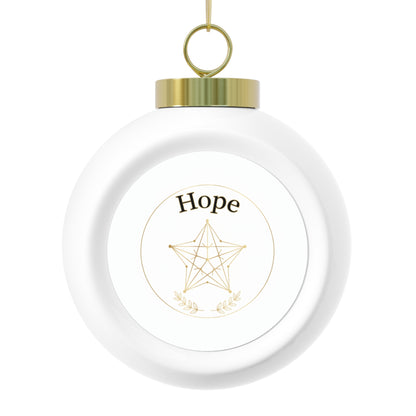 Christmas Ball Ornament – Hope Script Holiday Ornament