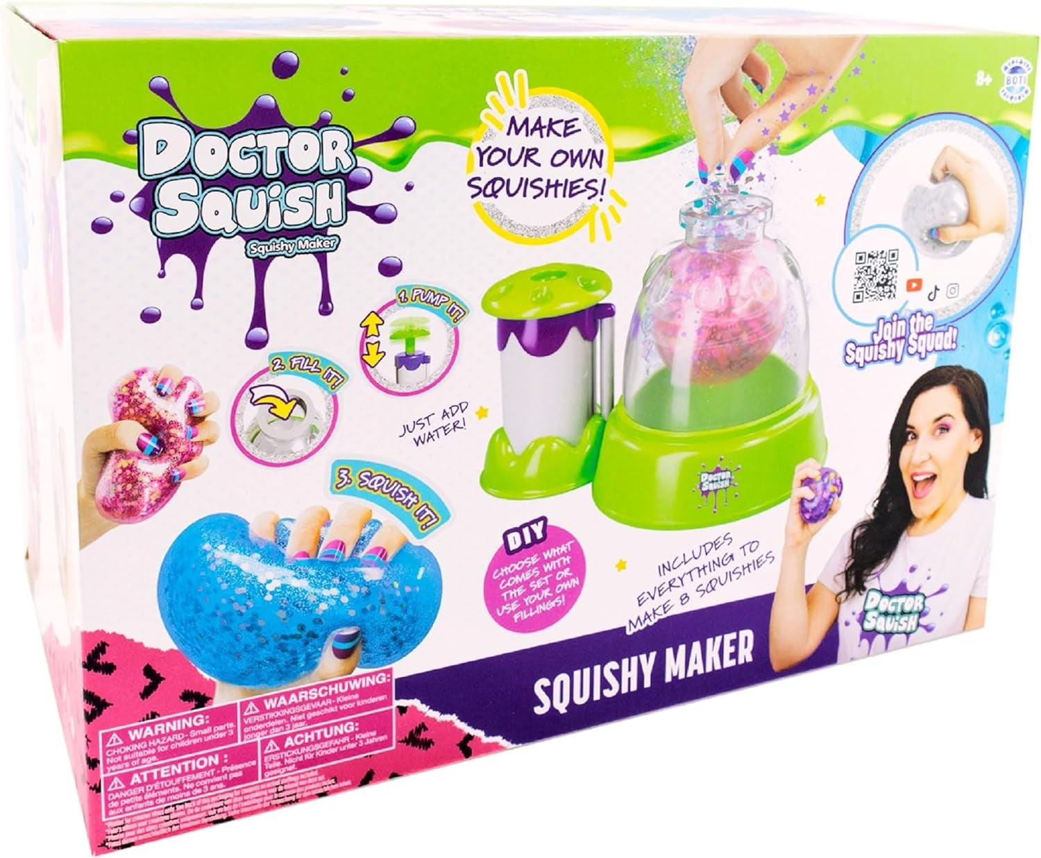 : Squishy Maker, New Shiny Glitter Station Maker, Decorate with Confetti, Sparkles & Colored Ink, Variety of Sizes, Just Add Water to Make Your Own Slime, for Ages 8 & Up