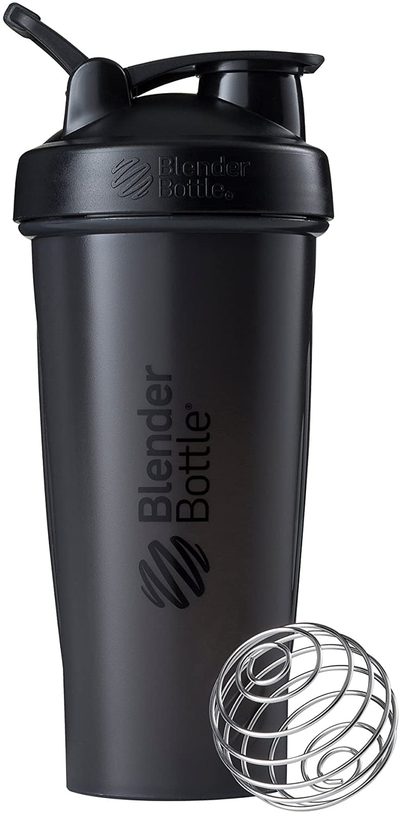 Classic Shaker Bottle Perfect for Protein Shakes and Pre Workout, 28-Ounce, Black