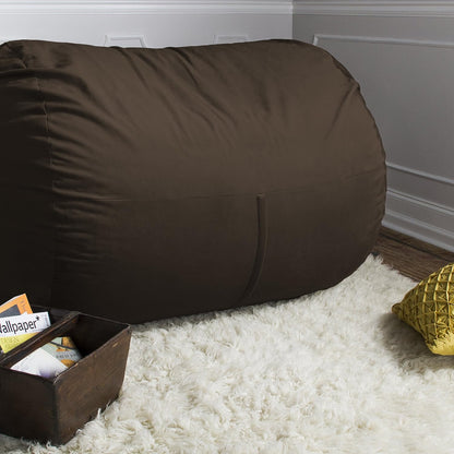 Jaxx Lounger 5.5 Foot Bean Bag - Velvet Twill, Brown