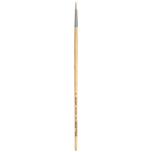 TOP-ACRYL White Brush, Synthetic, Acrylic & Oil, Round, Series 7782, Size 6