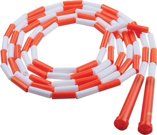 Classic Plastic Segmented Beaded Jump Ropes - Phys. Ed, Gym, Fitness and Recreational Use, in a Variety of Lengths for Kids to Adults