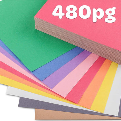 Construction Paper - 480Ct (2Pck), Bulk School Supplies for Kids, Classroom Supplies, Art Paper for Arts & Crafts