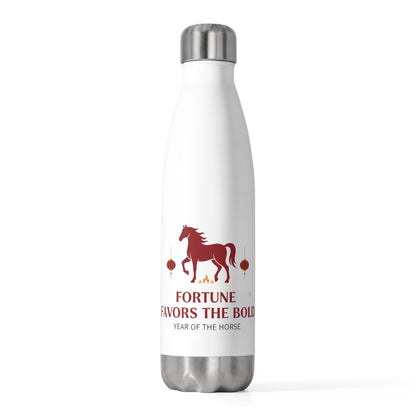 Fire Horse with Red Lanterns | 20oz Insulated Stainless Steel Tumbler Bottle | Lunar New Year 2026 Family Gift | Paper-Cut Style