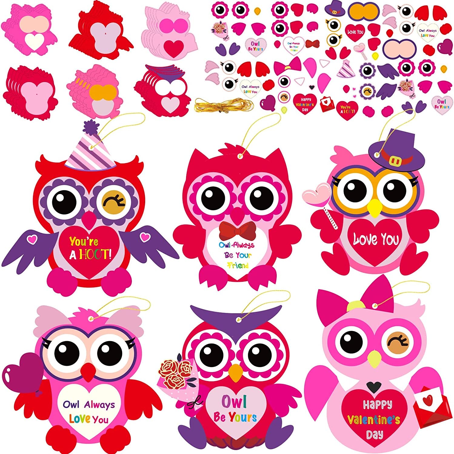 30 PCS First Day of School Craft Kits for Preschool Kids, Colorful Owl DIY Craft Back to School Crafts Bulk Owls Themed Bulletin Board Classroom Game Activities Party Favors