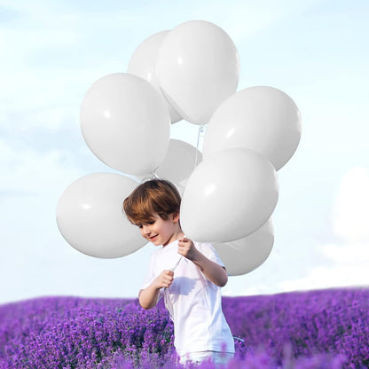 White Balloons Different Sizes 105Pcs 5/10/12/18 Inch for Garland Arch, Party Latex Balloons for Happy New Year Decorations 2024 Birthday Party Wedding Anniversary Baby Shower Party Decoration
