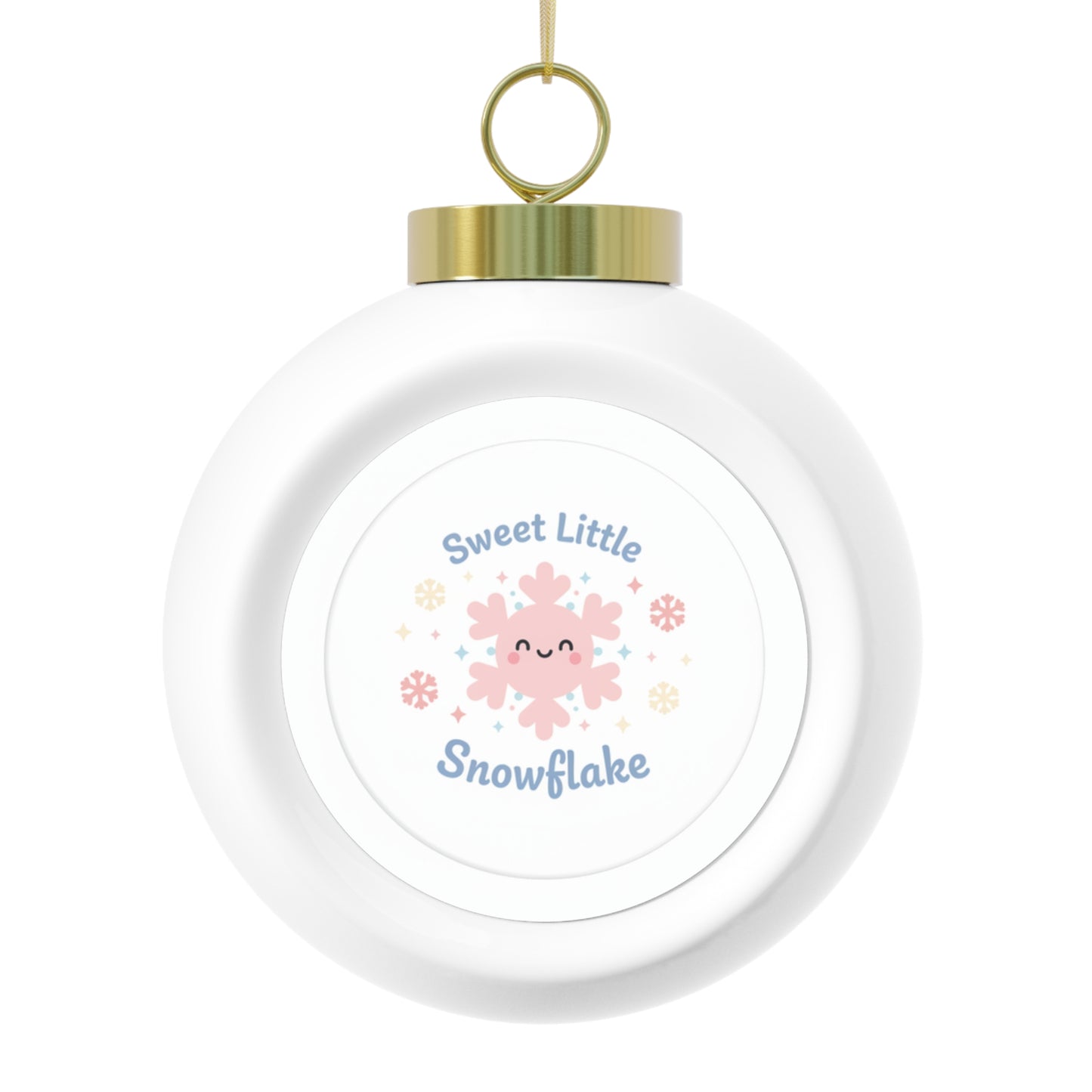 Ceramic Christmas Ball Ornament – Sweet Little Snowflake