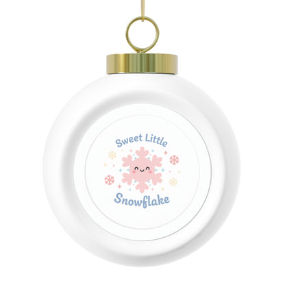 Ceramic Christmas Ball Ornament – Sweet Little Snowflake