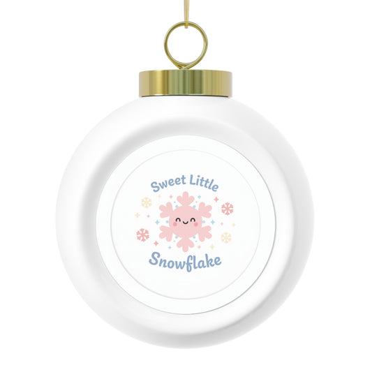 Ceramic Christmas Ball Ornament – Sweet Little Snowflake