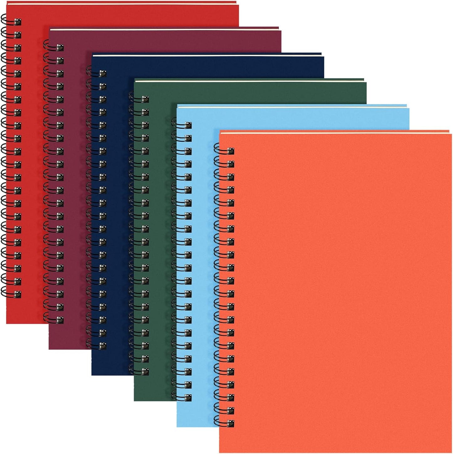 Spiral Notebook Bulk A5 College Ruled Journals Notebooks Lined 8.3 X 5.5 Inch Note Books Composition Writing Thick Paper Notebook for Office Business School Gifts Supplies(Multi Color, 18 Pcs)