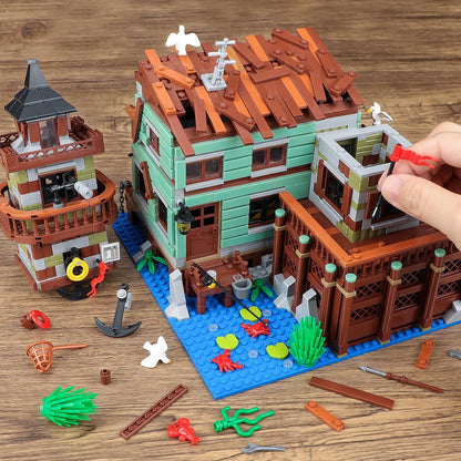 Harbour Hotel Mini Bricks Building Kit, Ideas Creative Architecture Building Toys Birthday Gift for Adult Boys Girls -2142 Pieces