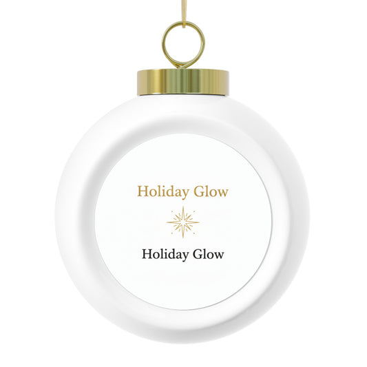 Ceramic Christmas Ball Ornament - Holiday Glow