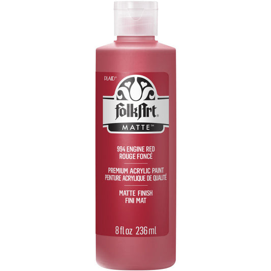 Acrylic Paint Matte, 8oz., Engine Red