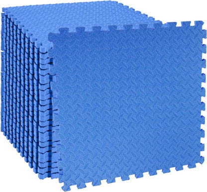 Puzzle Exercise Mat with EVA Foam Interlocking Tiles for MMA, Exercise, Gymnastics and Home Gym Protective Flooring, Multiple Sizes