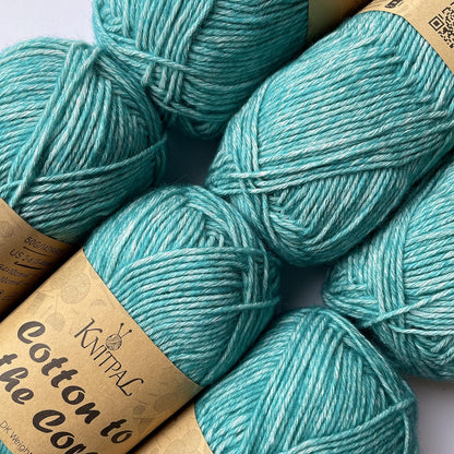 Cotton to the Core Soft Cotton Yarn for Crocheting, 78% Cotton and 22% Acrylic - Soft Baby Yarn for Crocheting - 3 DK Weight Cotton Yarn for Knitting - 6 Skeins, 852Yds/300G (Almond Tan)