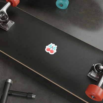 Cherry Pair Flames | Die-Cut Vinyl Sticker for Laptop & Water Bottle | Valentine & Galentine Gift | Y2K Edgy-Cute Aesthetic