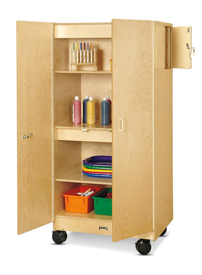 5946JC Hideaway Storage Mobile Cabinet, Beige Large