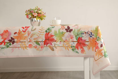 Stain Resistant Mother Day Table Cloth – Mother Day Leaves Table Cover Home