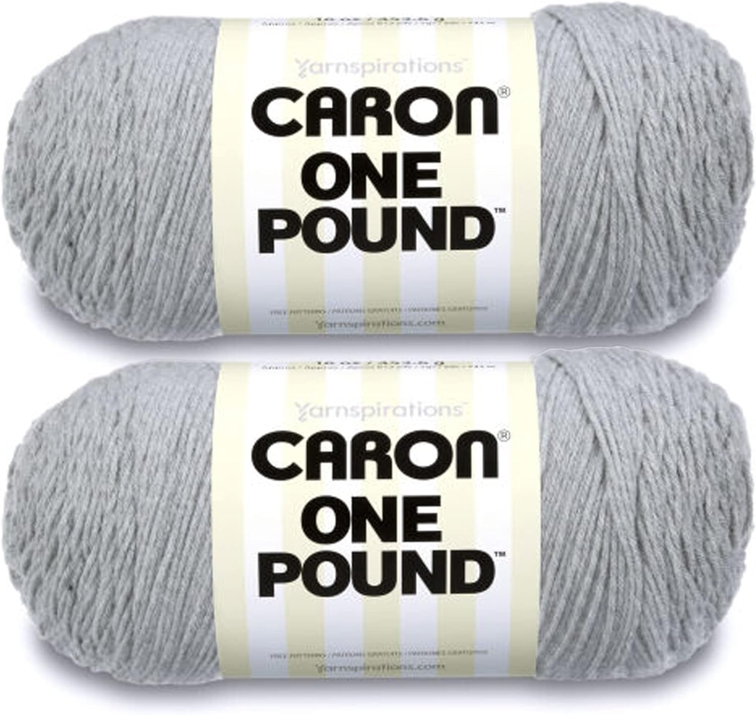 One Pound White Yarn - 2 Pack of 454G/16Oz - Acrylic - 4 Medium (Worsted) - 812 Yards - Knitting/Crochet