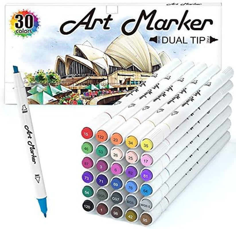 61 Colors Alcohol Art Markers, 60 Colors plus 1 Blender Dual Tip Permanent Marker Pens Highlighters Perfect for Kids Adults Artist Drawing Sketching Card Making & Coloring Books