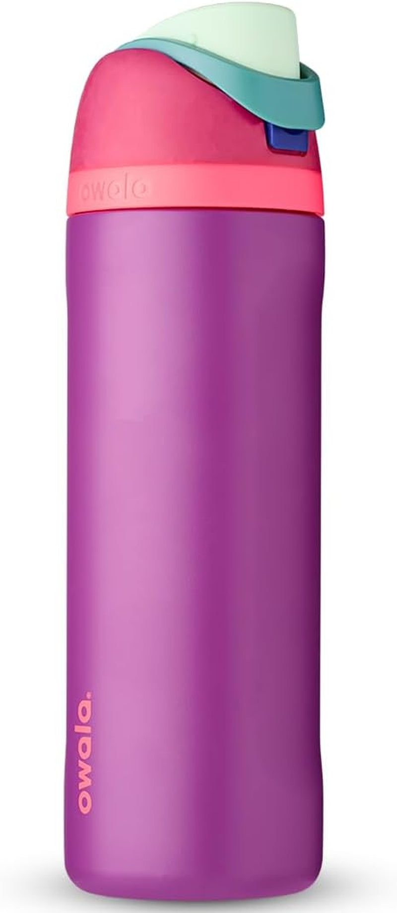 Freesip Insulated Stainless Steel Water Bottle with Straw for Sports and Travel, Bpa-Free, 24-Oz, Orchid/Orange (Tropical)