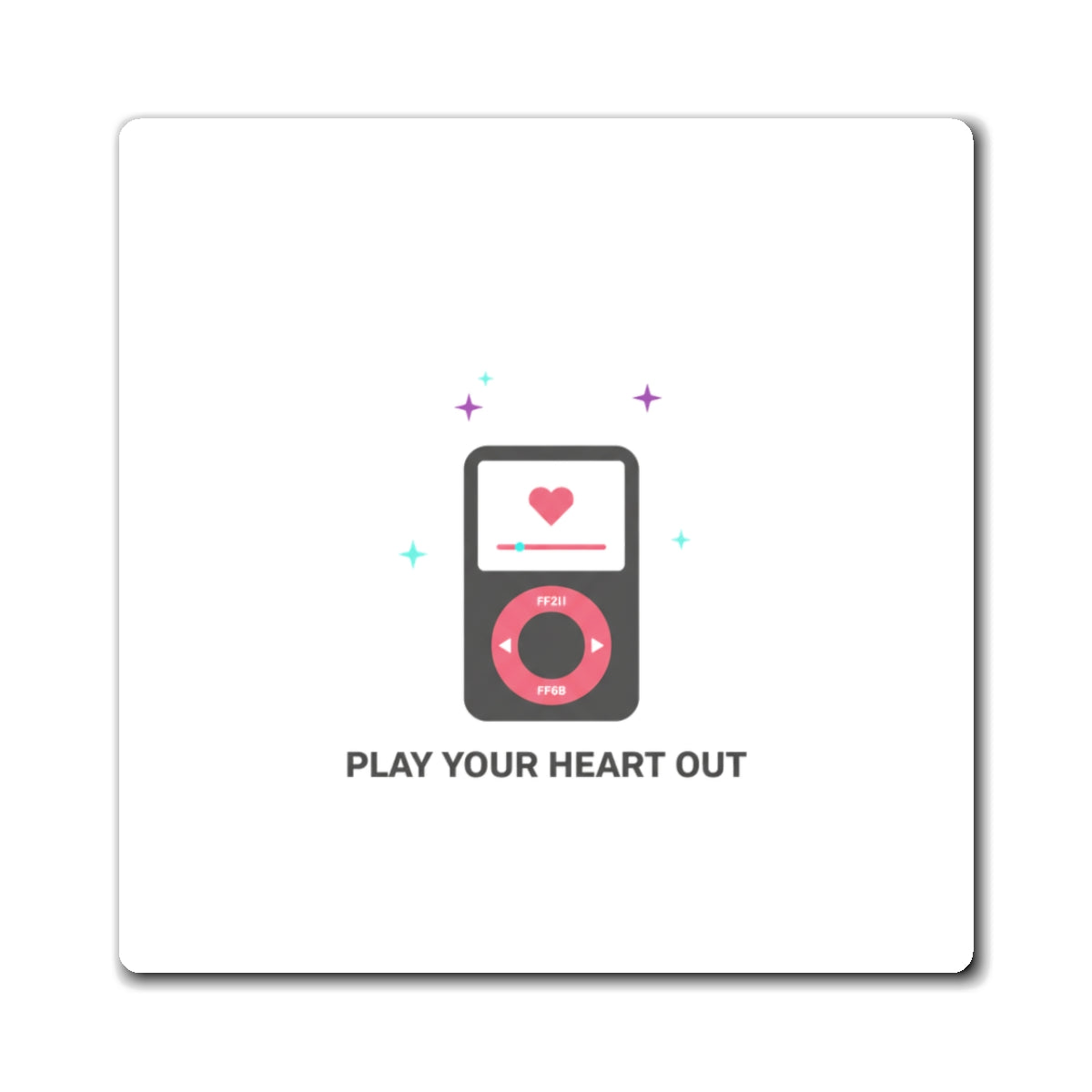 iPod Love Heart Screen | Retro iPod Magnet Set for Fridge & Locker | Valentine & Galentine Gift for Gen Z | Y2K Pink Aesthetic